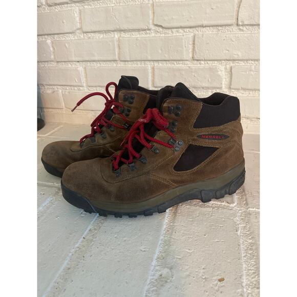 Merrell Eagle Brown Mens Hiking Boot Size 12 - Picture 1 of 5